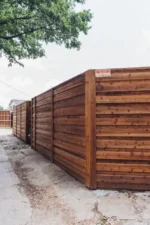 8 foot horizontal board on board cedar fence